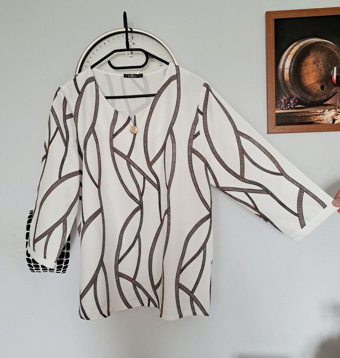 Elegancka Bluzka damska, rękaw ¾  Rozmiar 2XL