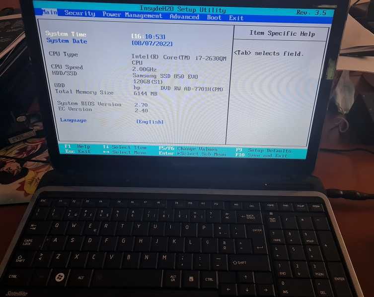 Portátil Toshiba I7