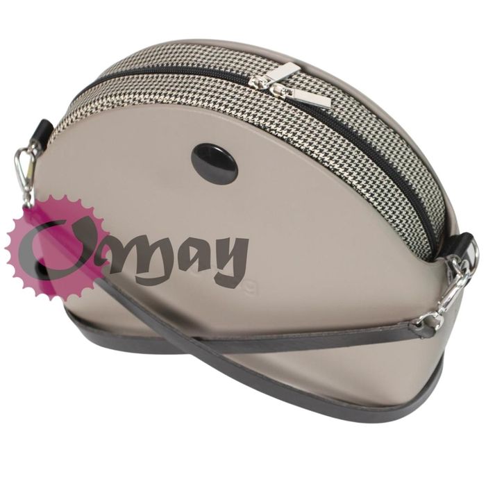 organizer OBAG MOON LIGHT piaskowy pepitka czarna 2 kieszenie OMAY