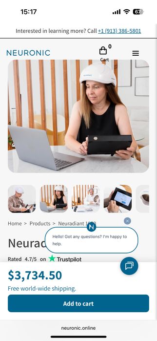 Інфрачервоний шолом Neuradiant 1070