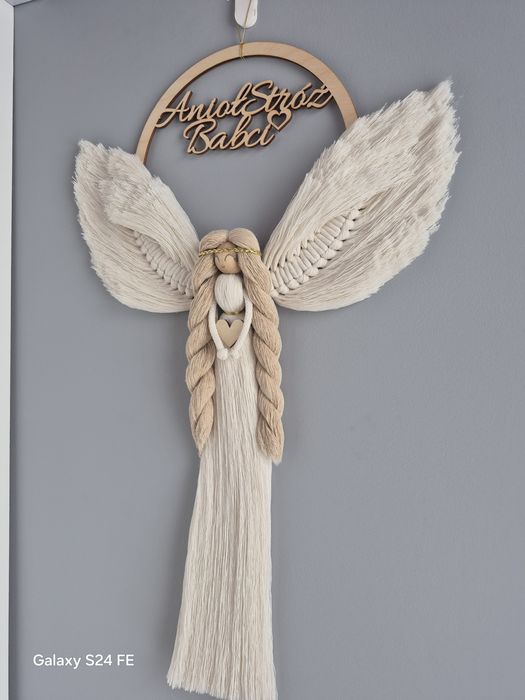 Aniol Stróż Babci makrama prezent dzien Babci