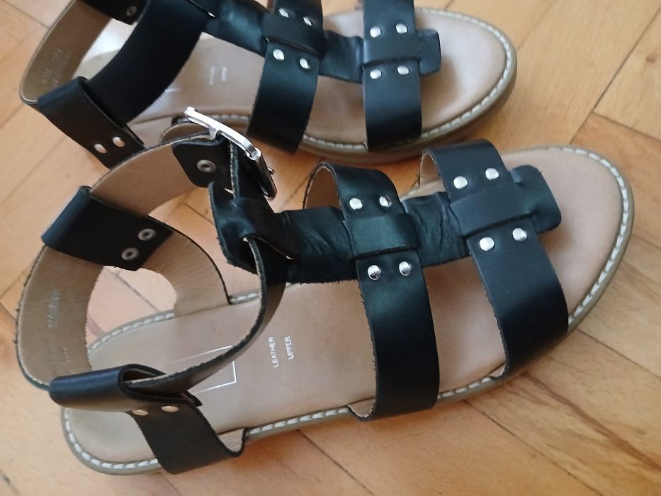 Sandały damskie czarne  38 Leather  Upper
