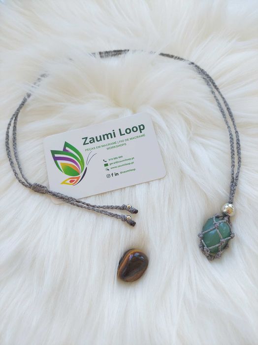 Colar Ajustável para Multi Cristais em macramé | NOVO |