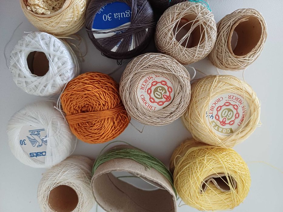 Linhas de croché e de bordar