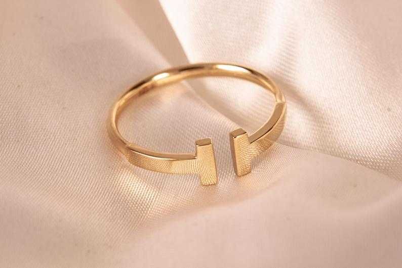 Кольцо женское Tiffany из желтого золота
