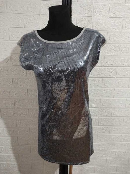 Sukienka bluza tunika świecąca impresowa rozmiar s
