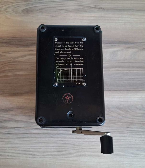 Stary miernik rezystancji izolacji induktor ERA IMI-3 1000V