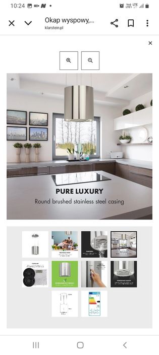 Okap nadwyspowy Klarstein odbiór osobisty