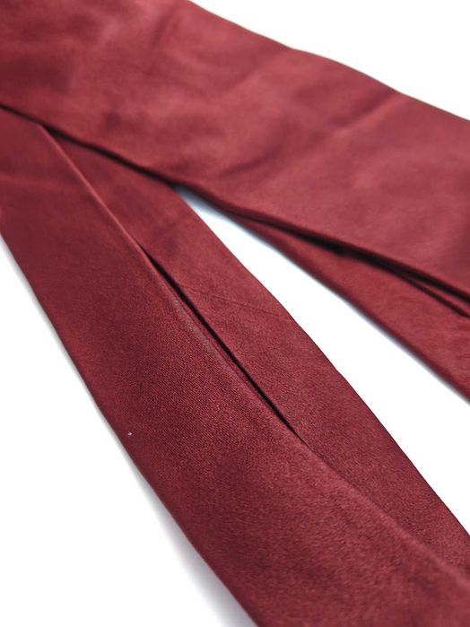 Christian Dior czerwony aksamitny jedwabny krawat ax35