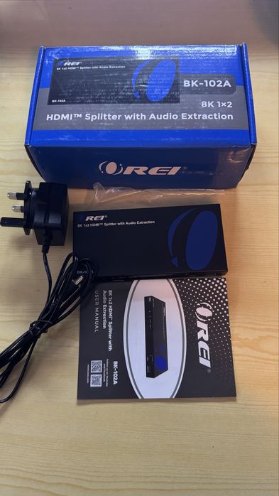 Rozdzielacz HDMI OREI BK 102A z funkcja ekstrakcji audio