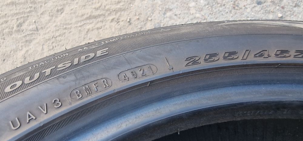 Opony Letnie R19 255/45-7mm-2szt-Nexen-21rok