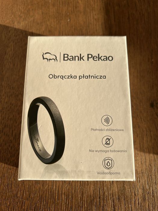 Obrączka płatnicza czarna Slim Black Rough PAGO rozmiar 10
