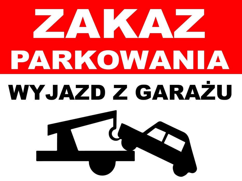 Tablica Zakaz Parkowania i inne 40x30cm dibond alu solidna!!