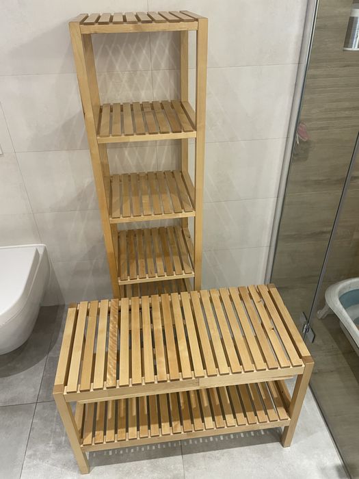 Ikea regal bambusowy  + ławka