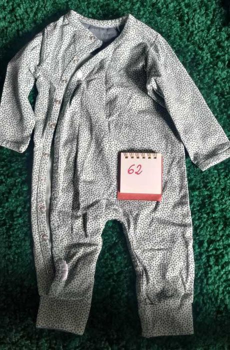 Piżamka pajac śpiochy bez stóp rozm. 62 kopertowy napy rozpinany