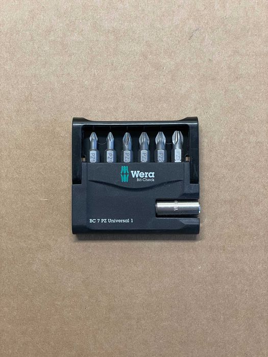Zestaw bitów 7 el. PZ Pozidriv Adapter Wera Bit-Check 7 PZ Universal 1