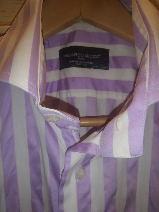 Ricardo Ricco (Italy). Ну очень стильная мужская рубашка (L) + Burberry (XXL). очень английская рубашка бежевая