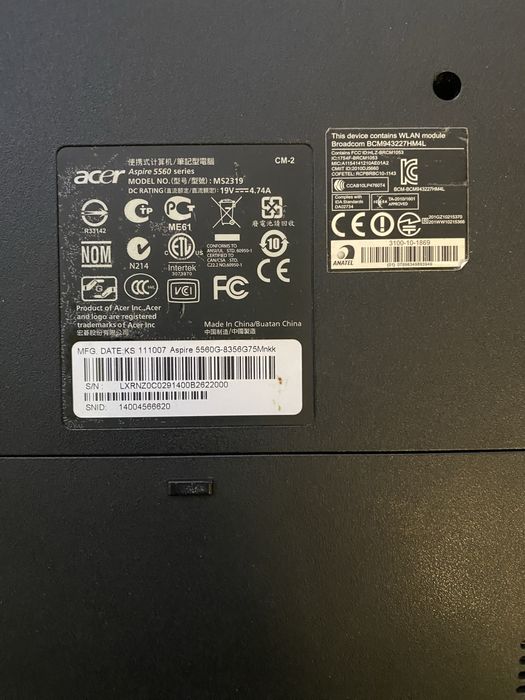 Acer MS2319 Aspire 5560