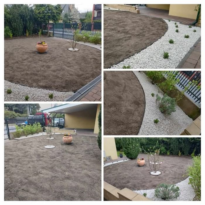 Niwelacja terenów~trawniki~żywopłoty~rębakowanie~minikoparka~wycinka
