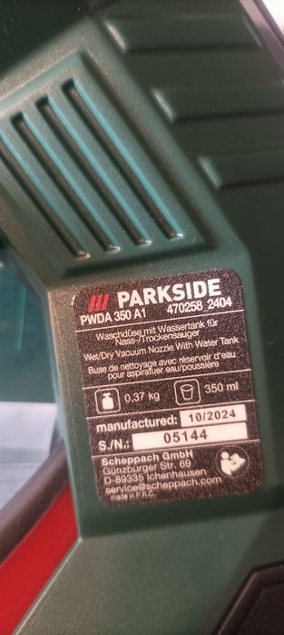 Dysza piorąca PARKSIDE. PWDA. 350A1