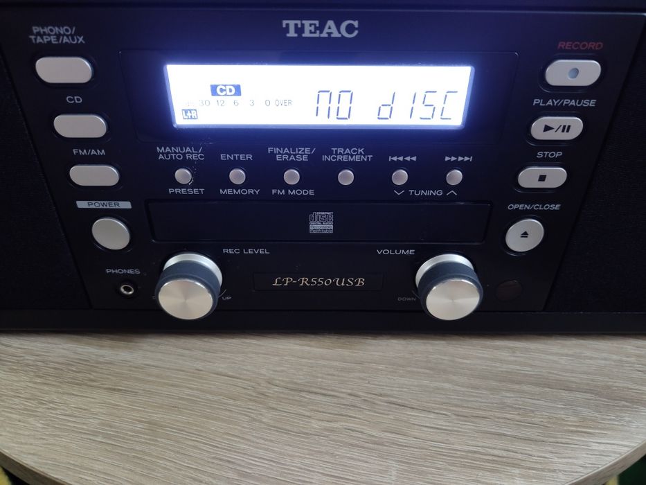 Gramofon TEAC LP-R550USB CD radio USB kasety płyty winylowe