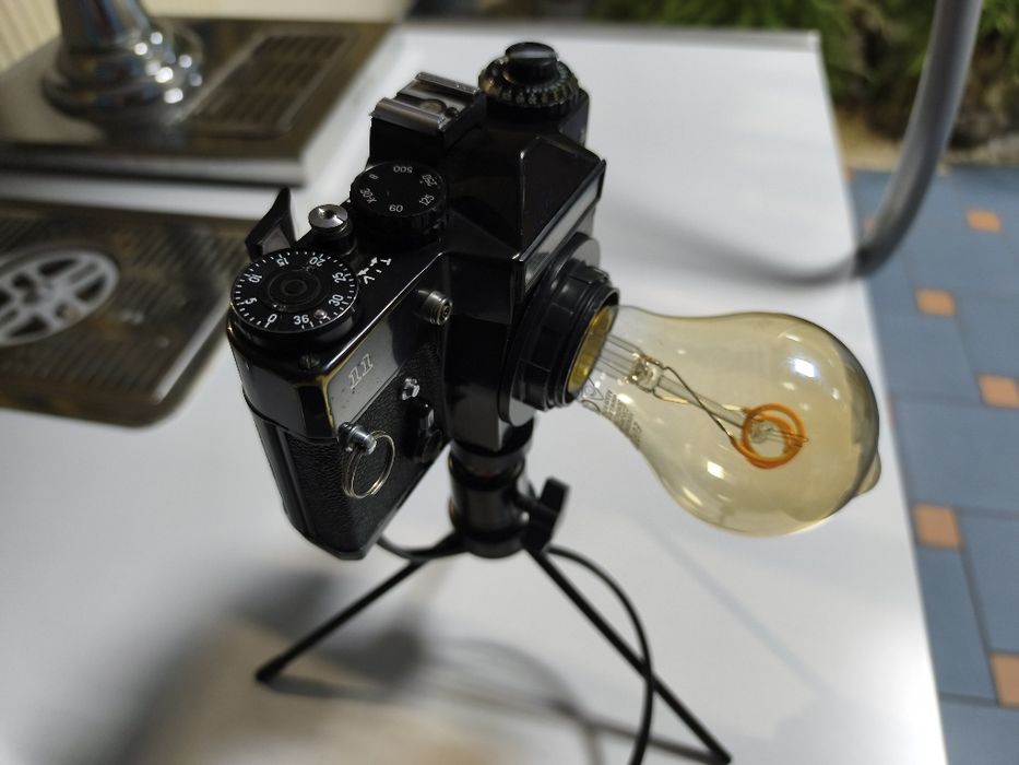 Lampka ozdobna aparat fotograficzny