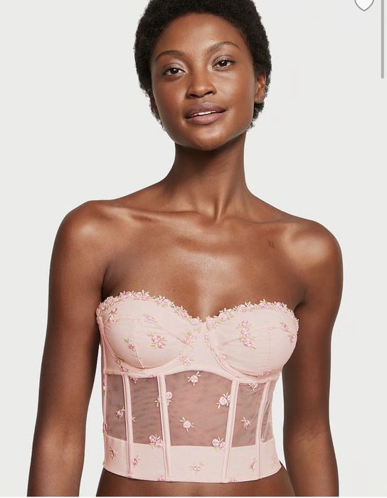 Шикарний комплект білизни Victoria's Secret Dream Angels Rosebud (Корсет та стринги)