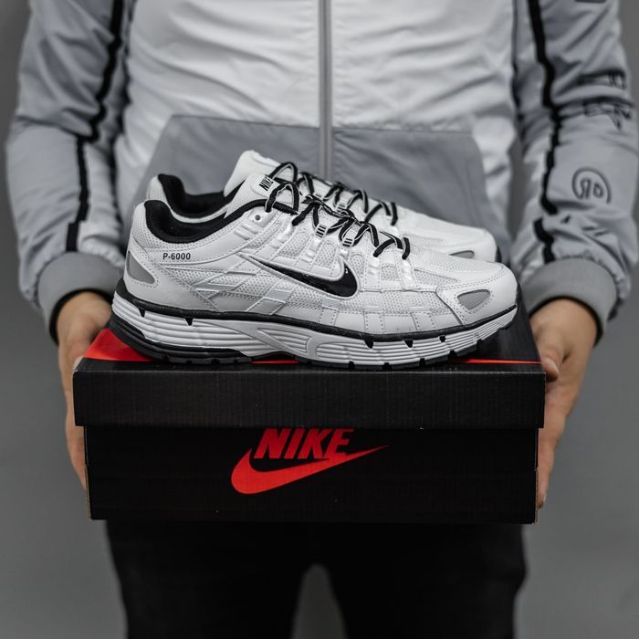 Кросівки Nike P-6000 White - Black premium | Кроссовки Найк чоловічі