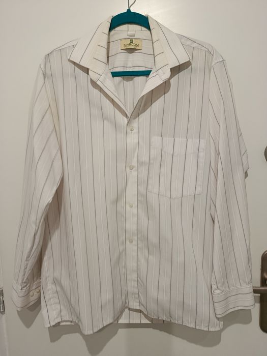 Koszula męska biała do garnituru L Marconi