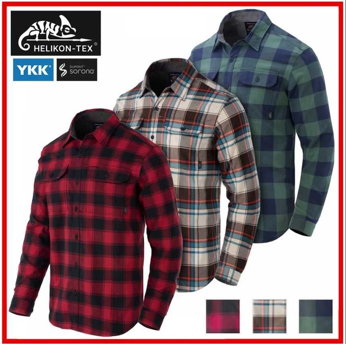 ‼️Рубашка Helikon Tex Greyman Shirt клітинка клетка міцна щільна‼️