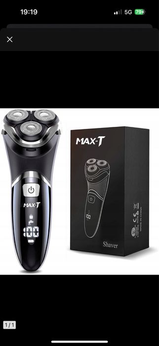 Golarka elektryczna MAX-T RMS 8101  IPX7 USB LED trymer