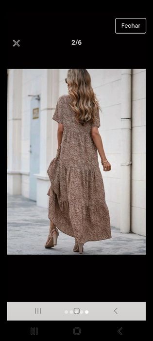 Vestido fluído tam L