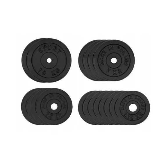 OBCIĄŻENIE ŻELIWNE 60 kg ZESTAW 18 talerzy 28,5mm WR