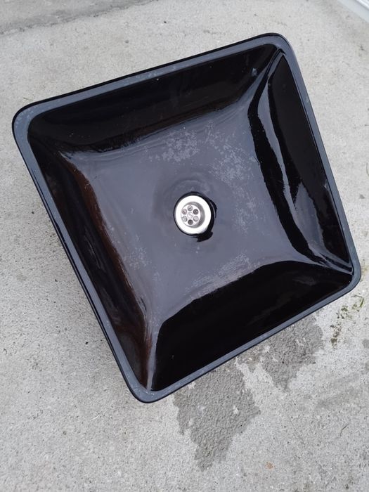 Zlew czarny ceramika 40x40 cm