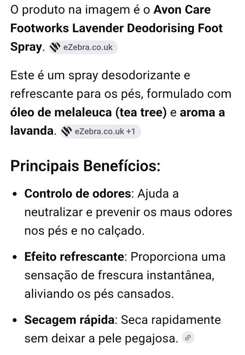 Spray Desodorizante Pés com LAVANDA 100ml AVON