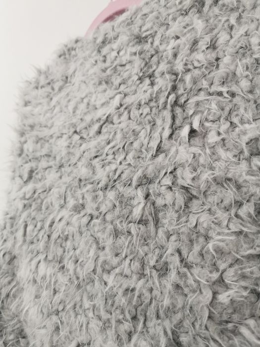 Kamizelka bezrękawnik miś baranek sherpa polar retro vintage