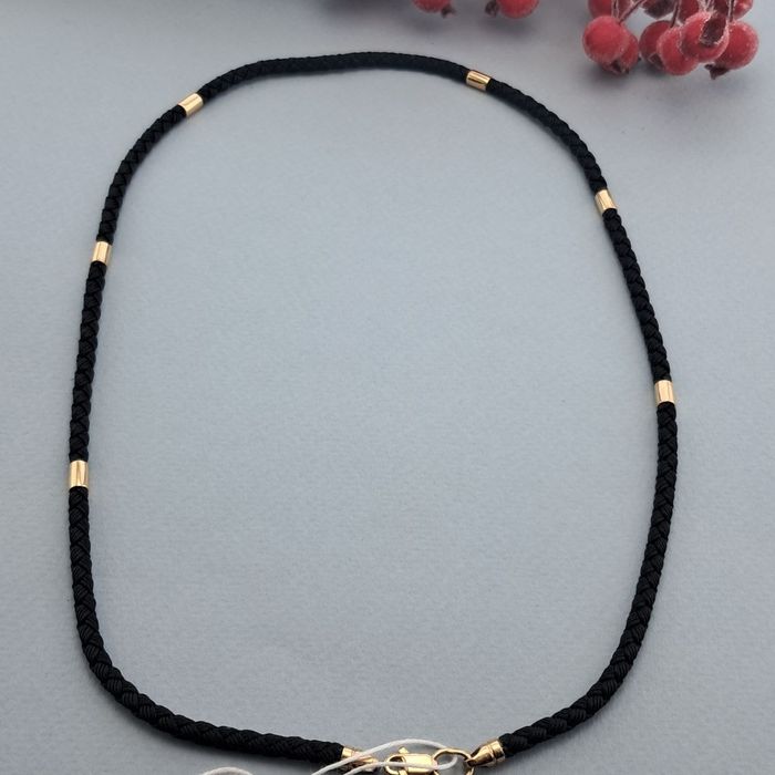 Шовкова  цепочка золотий ланцюг  55 см шовковий ланцюг з вставками