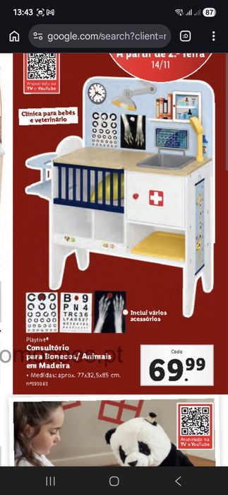 Consultório para bonecos/ animais Lidl