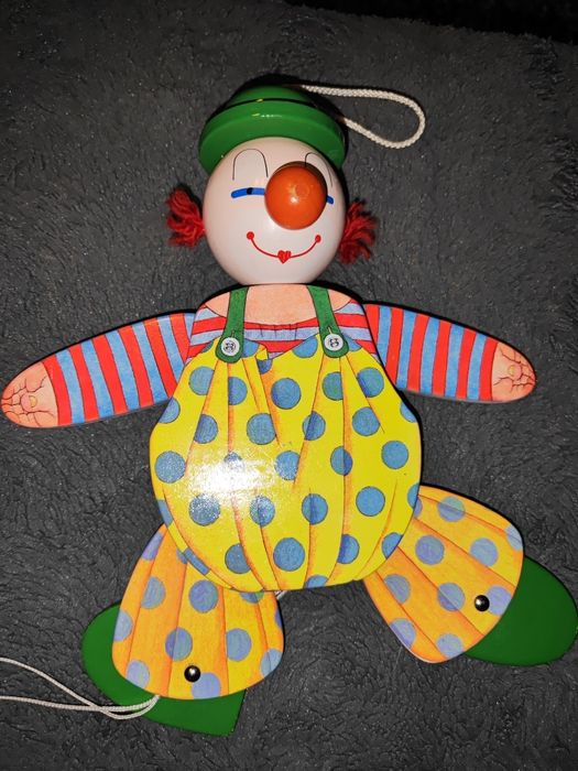 Клоун марионетка,деревянный