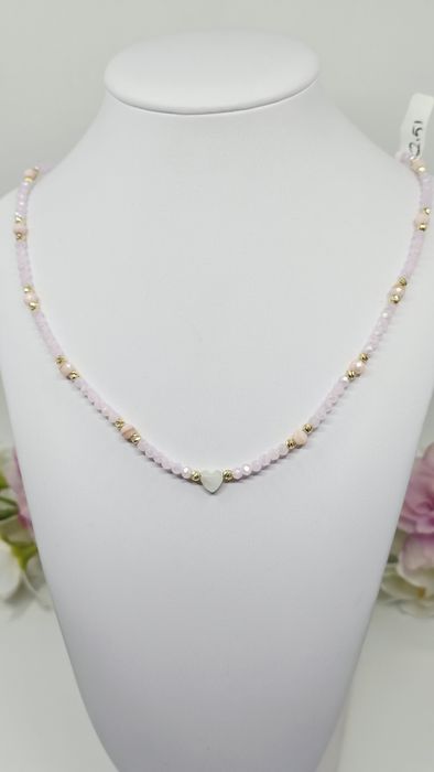 Złoty łańcuszek choker z elementami złota próba 585 14k