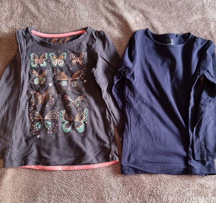 10x koszulka z długim rękawem bluzka tunika r. 116