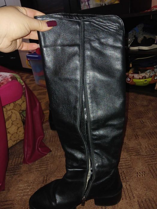 Сапоги сапожки чоботи шкіра