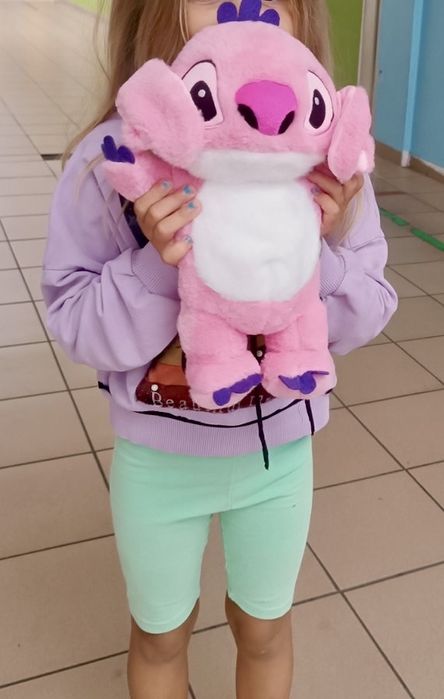 Мяка іграшка стіч рожевий. Дихаюча видра