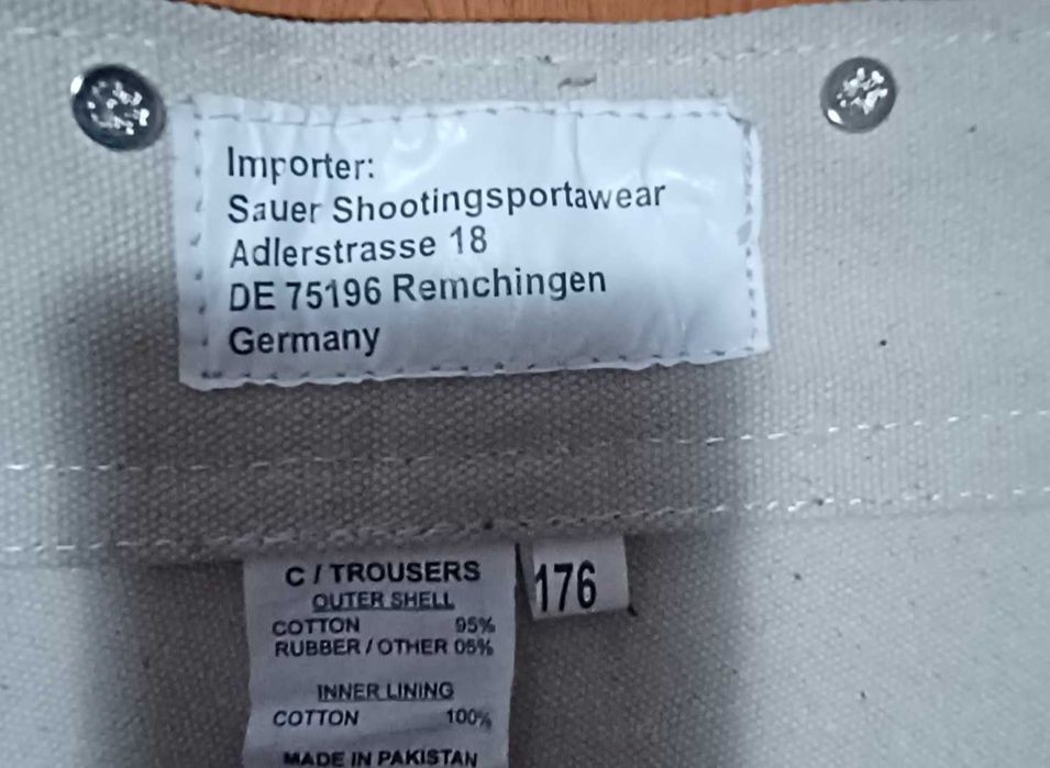 Fato de tiro desportivo de precisão sauer