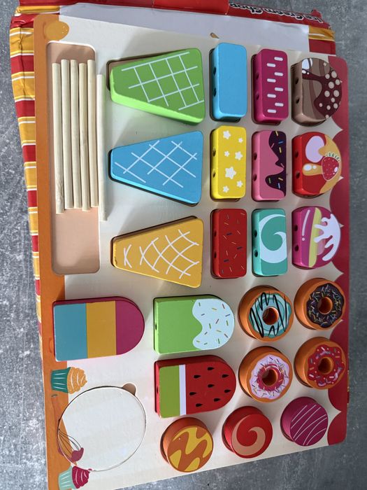 Деревяні пазли, набір морозиво