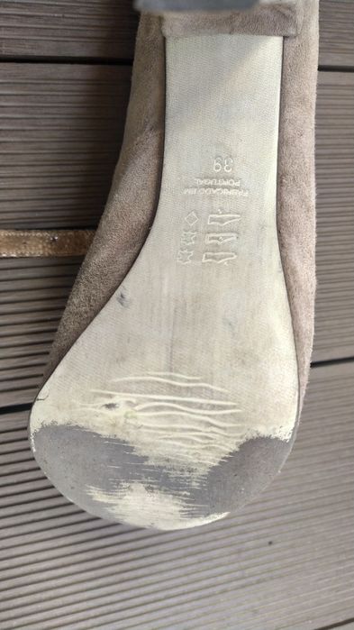 Sapatos altos Bege Camurça