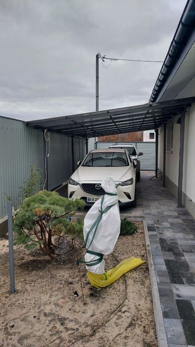 Навес автонавіс навіс над терасою монтаж під ключ