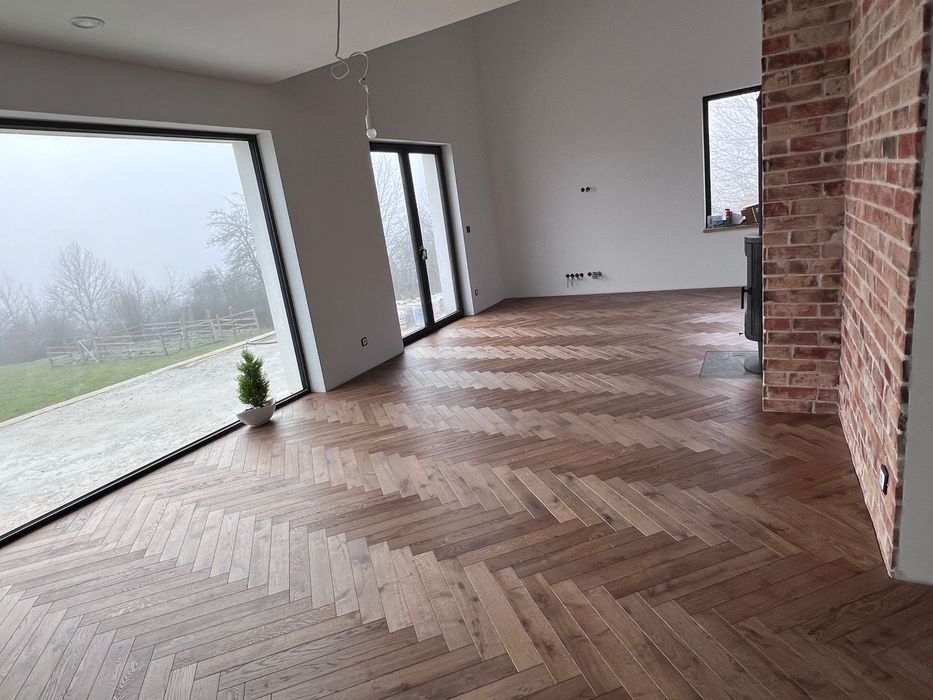 Podłoga Jodełka K. Dąb Rustic 15x90x600mm, 4faza, OlejUV RZESZÓW x2