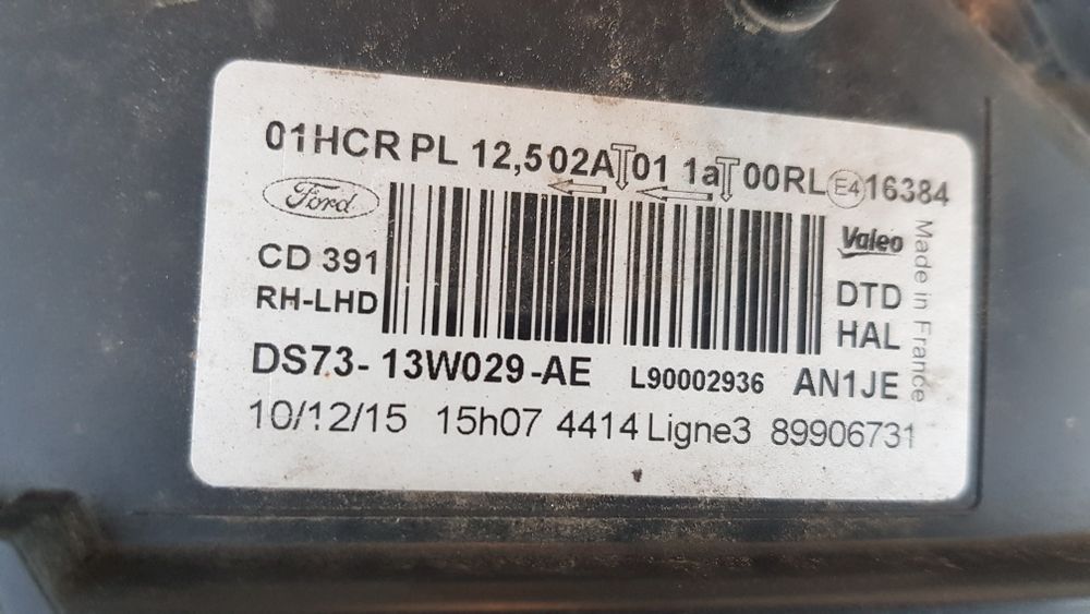 Lampa mondeo mk5 prawa