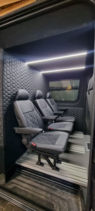 Zabudowa busa homologacja fotele przeróbka busa Sprinter Master